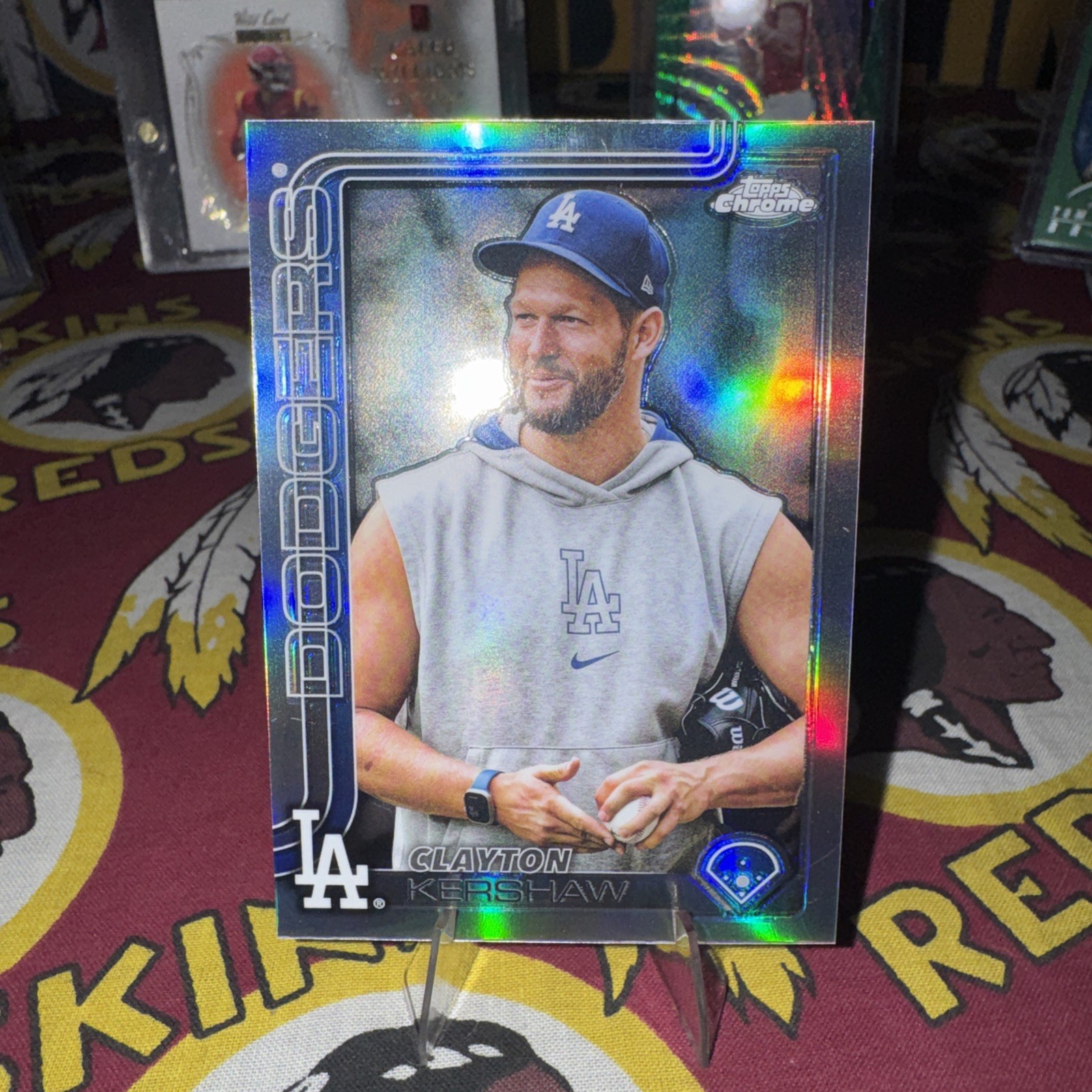 2025 Topps Chrome - Image Variation Clayton Kershaw #88 Rainbow Foil SP