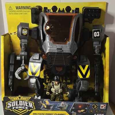 Chap Mei Soldier Force Military Robot Playset w/ Robot & Action Figure 545209