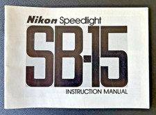 Nikon Speed Light SB-15 Instruction Manual in English, 42 Pages, Excellent 