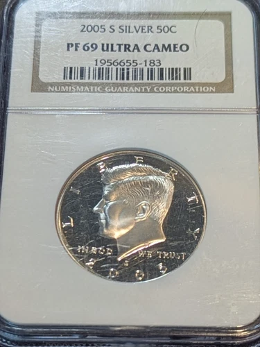 2005 S SILVER KENNEDY HALF DOLLAR PF 69 NGC ULTRA CAMEO