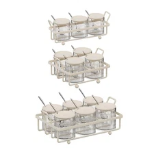 and Rack Set Organizer Seasoning Box for Sugar Restaurants