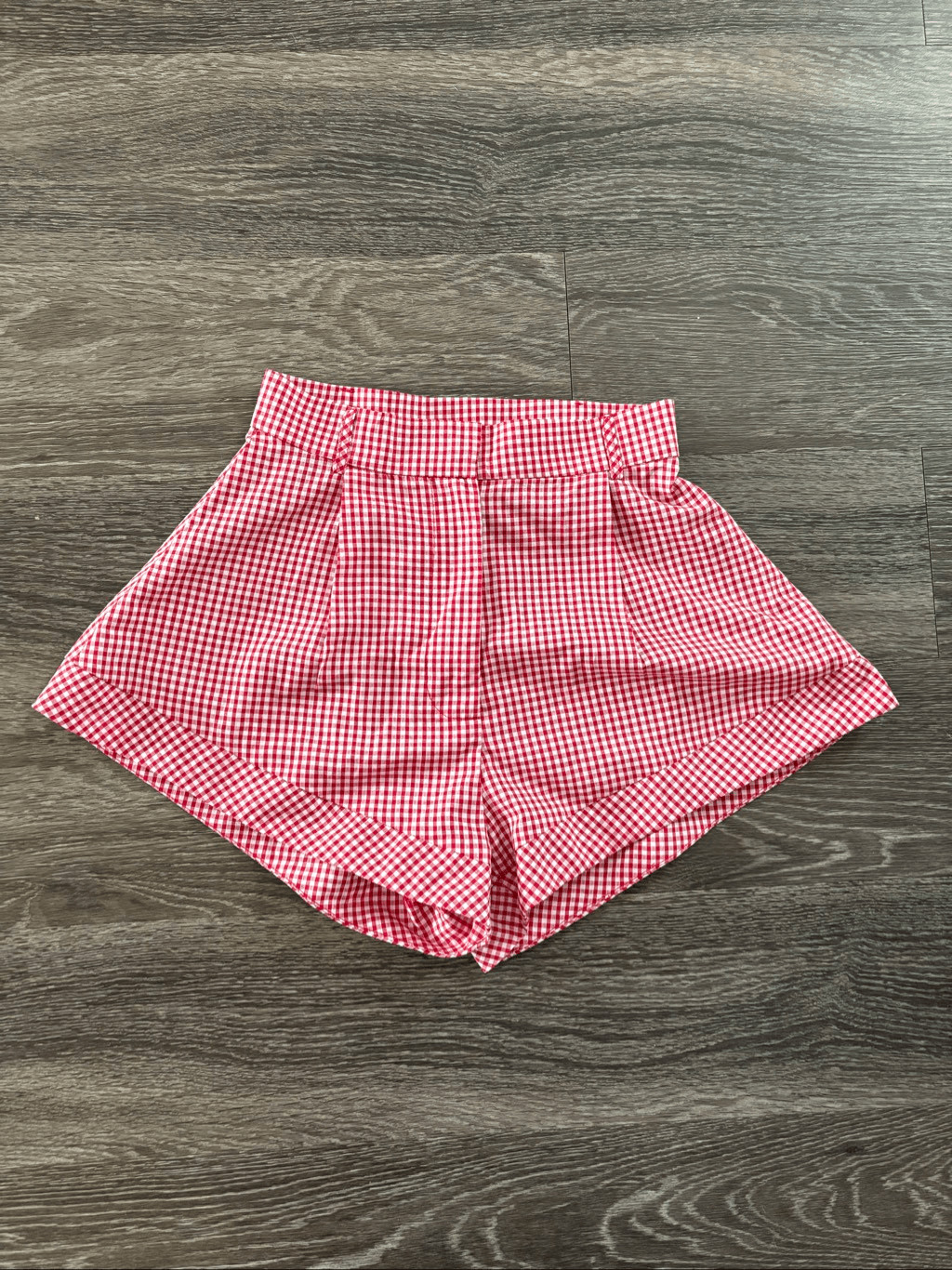 NWT Miscreants London x Revolve Red & White Plaid Gingham Shorts Size US 2 UK 6