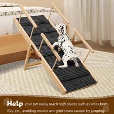 Foldable Pet Stair for Dog and Cat Portable Pet Travel Ladder Supports 150lbs