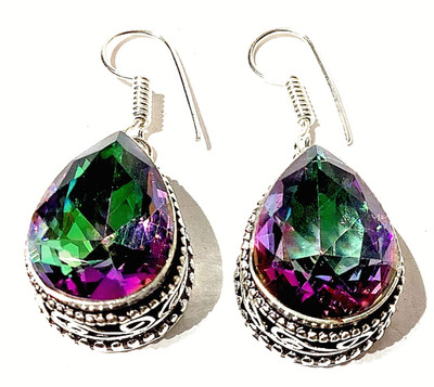 M Y S T I C  T O P A S Edelstein 925 Sterlingsilber Schmuck OHRHÄNGER 4