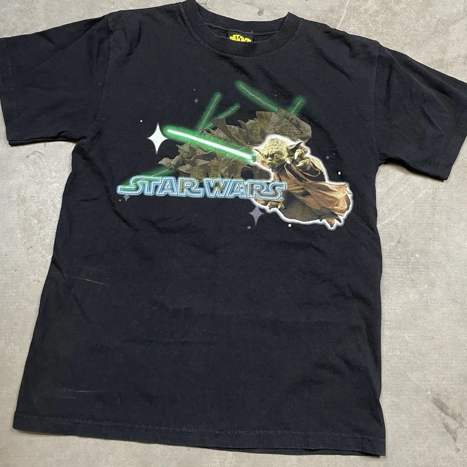Star Wars Shirt Large Youth Kids 90s 00s Y2K Yoda Disney Theme-Park Movie Tee - Image 2 of 4
