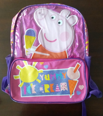 Backpack - Peppa Pig - Yummy Ice Cream - New with tags - Large 16 inch, NWT