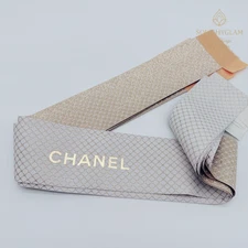 CHANEL Stick-on Ribbon 2.25" 5Pcs Bandeaux White & Gold