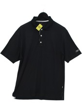 Reebok Men's Polo L Black 100 Polyester Collared Basic