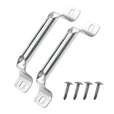 Heavy Duty Garage Door Lift Handle, 2 Pack Rolled Grip Silver 