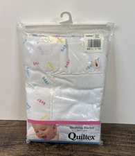 New Vintage Quiltex Baby Quilt Receiving Blanket Crib Nursery Bedding Decor