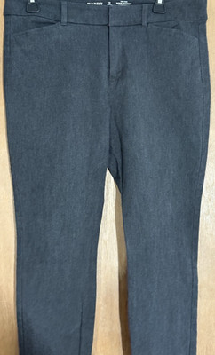 old navy high-rise woman Pixie skinny gray pants secret smooth pockets 12 petite