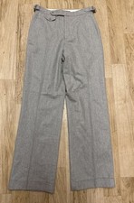 Ralph Lauren Women  s Purple Label Gray Wool Trousers Sz 8 Flaws
