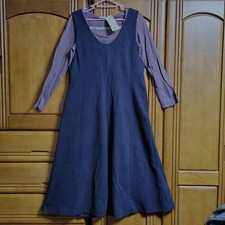 UNIQLO Navy Flare Jumper Skirt M New with Tags Winter Wool-like Fabric