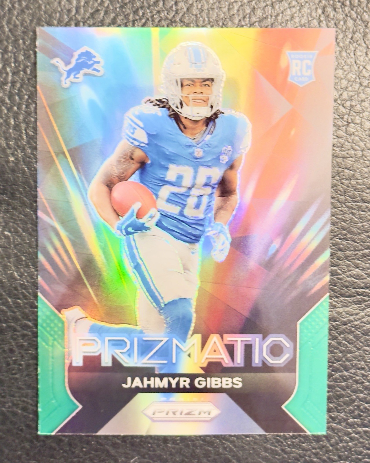 2023 Panini Prizm - Prizmatic Jahmyr Gibbs #20 Green Prizm (RC)