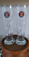 2 PAULANER MUNCHEN SPECIAL EDITION 0,5l SOHM GERMANY 9 7/8" BEER GLASS GLASSES