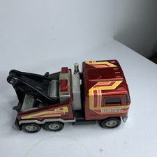 Vintage Buddy L Mack Heavy Duty Tow Truck Wrecker 24 Hr Red 1980 Very Good