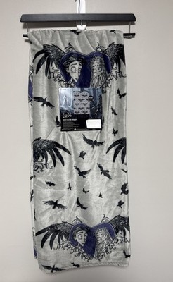 TIM BURTONS CORPSE BRIDE SUPER SOFT PLUSH THROW NWT 50IN X 70IN 100% POLYESTER 