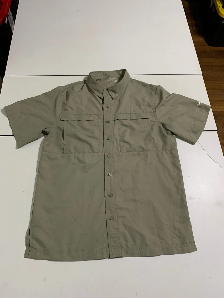 Chemise De Pêche GameGuard Vintage - Homme Taille M - Vert Camouflage - Manches Courtes Ventilée