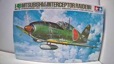 Tamiya 61018 1/48 Aircraft Model Kit Mitsubishi J2M3  - see notes below