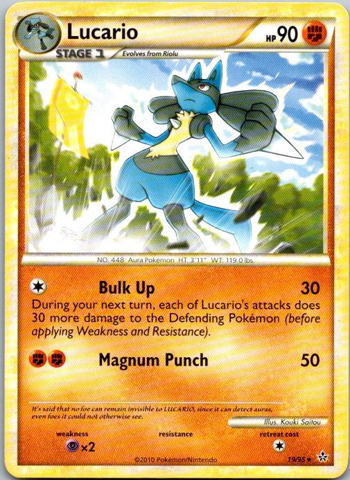 Lucario Rare Unleashed 19/95 NM NM-LP