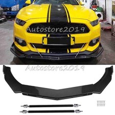 For Ford Mustang Gt Carbon Fiber Front Bumper Lip Splitter Strut Rods Body Kit