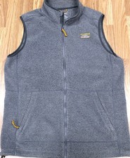L.L. BEAN FLEECE VEST POLYESTER FULL ZIP DARK GRAY Sz TALL MEDIUM, MT