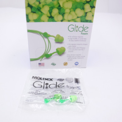 100 Pack Moldex Uncorded Twist-In Disposable Glide Foam Earplugs Green 6940