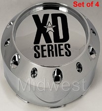 New Chrome 464k106 Xd 779 Badlands Hoss Wheel Rim Center Caps 5x139.7 6x139.7