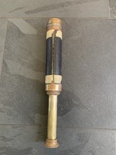 Vintage Telescope Spyglass Brass Leather Telescoping See Descript FREE SHIPPING