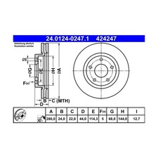 Disque de frein Nissan Pulsar