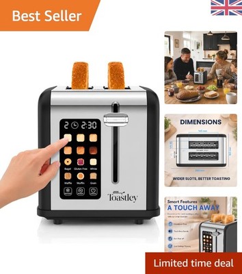 Eleganter 2-Scheiben-Toaster mit extrabreiten Schlitzen & Touchscreen-Steuerung, 6 Einstellungen