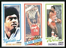 1980-81 Topps Jerome Whitehead, Artis Gilmore, Caldwell Jones #71-259-184