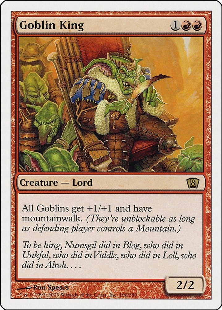 Goblin King - 190 - NM - 8th Edition