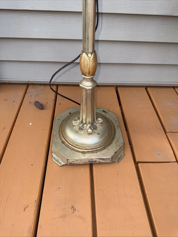 Art Deco 1930's Vintage Torchiere Floor Lamp Base "Glass Shade Not Included" - Image 4 of 4