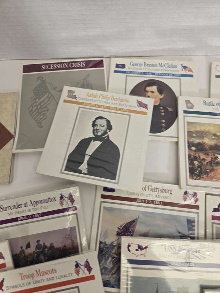Atlas Civil War Cards Lot ALL SEALED – Battles, Lincoln, Gettysburg