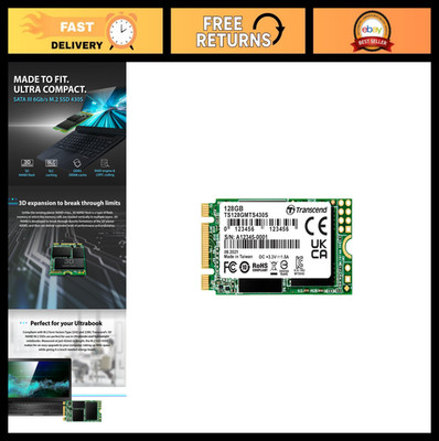 128GB M.2 2242 SATA III SSD, DRAM Cache, Up to 560MB/s, 3D TLC NAND, Internal SS