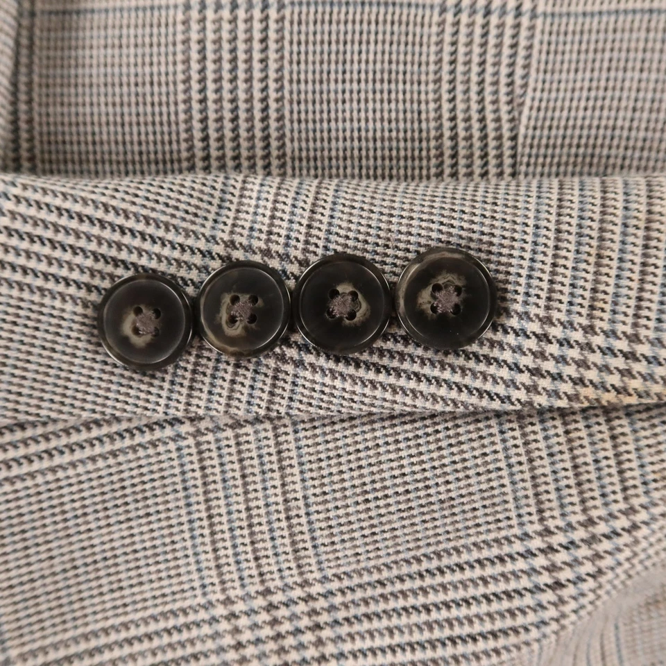 Prince of Wales Check M 40S Gray Hopsack Blazer Breathable Greg Norman - Image 4 of 4