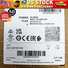 22AD2P3N104 Allen-Bradley 22A-D2P3N104 /A 4 0.75 kW 1 HP AC Drive US Free Tax
