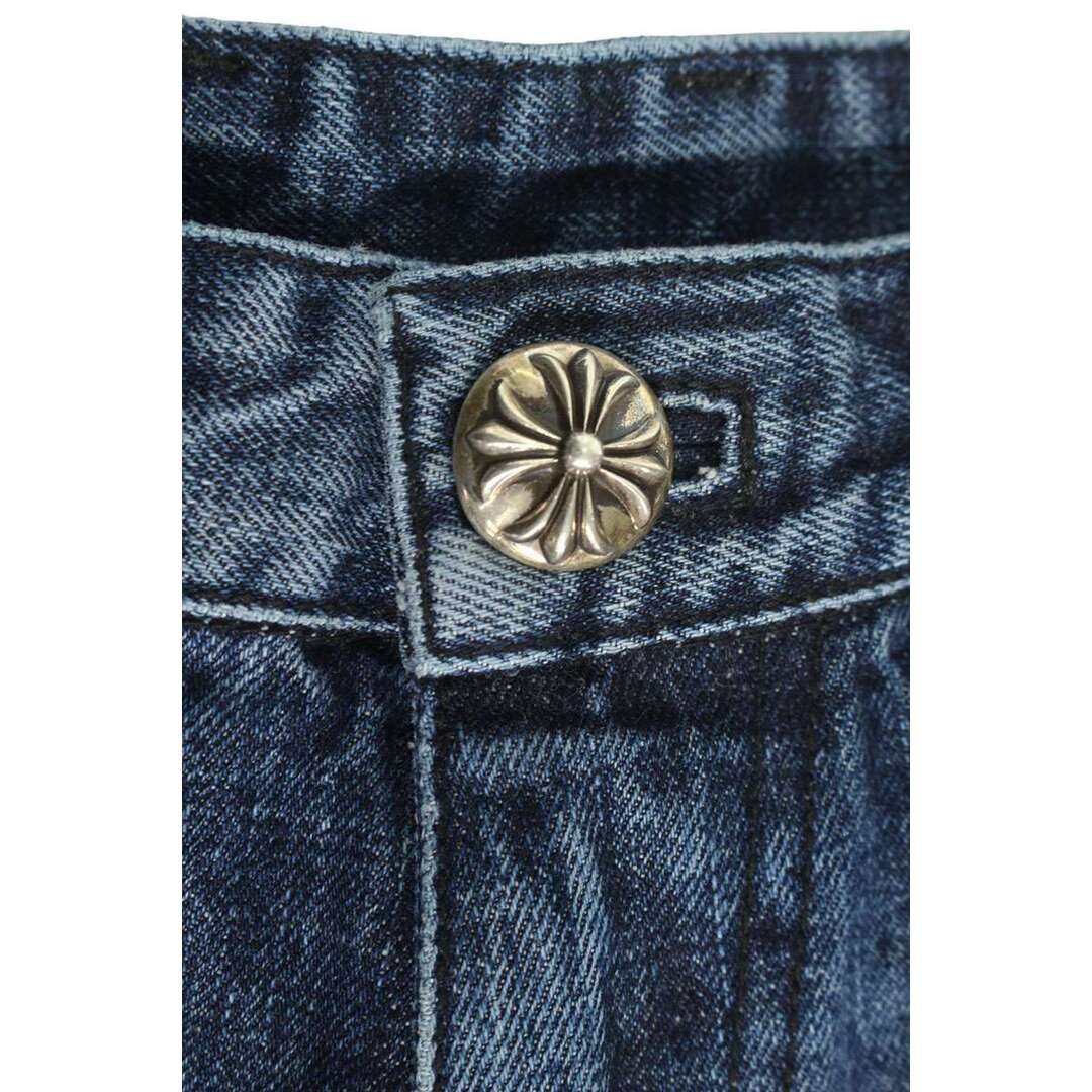 CHROME HEARTS DENIM SHORTS Cross Patched Crossball Button Men's 26"" Used 5bb519 thumbnail 4