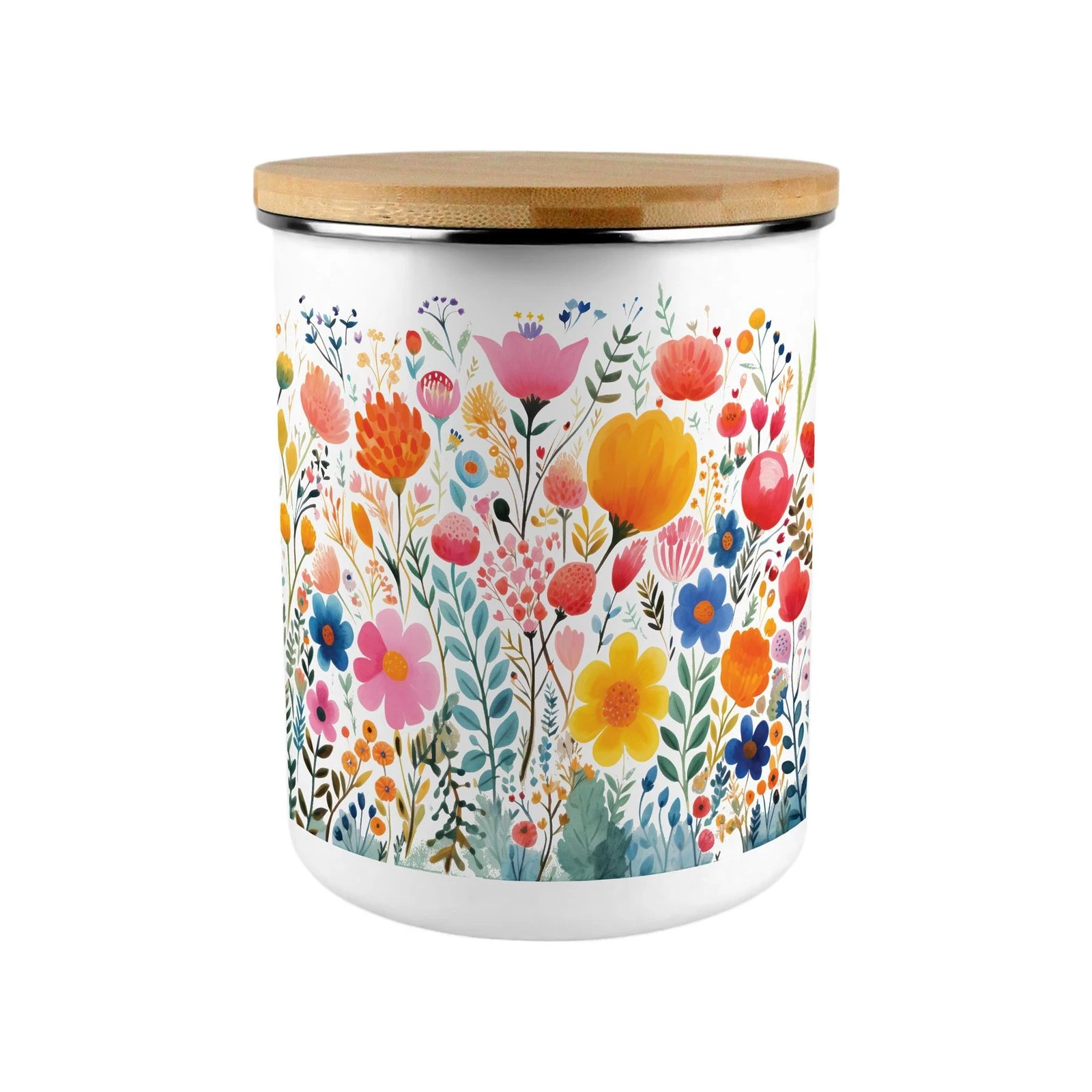 Floral Storage Canister - 2.7L X-Large Colourful Kitchen/Home Gifts