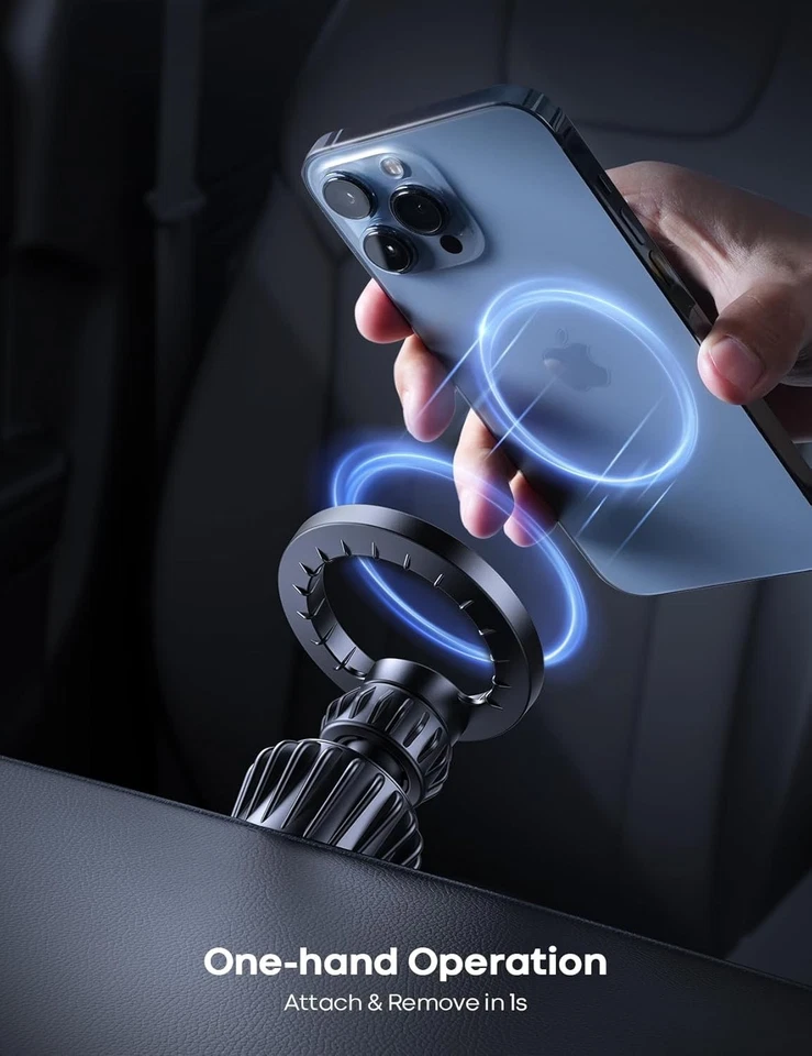 Lamicall para montaje de coche MagSafe - [20 súper imanes] montaje magnético para teléfono de coche, Ai Foto 4 de 4