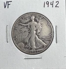 1942 Walking Liberty Half Dollar 50C 90% Silver Gorgeous Coin Strong Detail