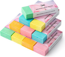 - Pencil Eraser, 10 Pack  Large Latex Free Vinyl Block Erasers