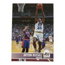 1994-95 Hoops Bryon Russell Rookie #212 Utah Jazz NBA Card