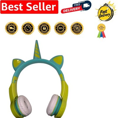 Wireless Gaming Headset, Einhorn Ohr LED Beleuchtung Katzenohr Gaming Headset, Blu...