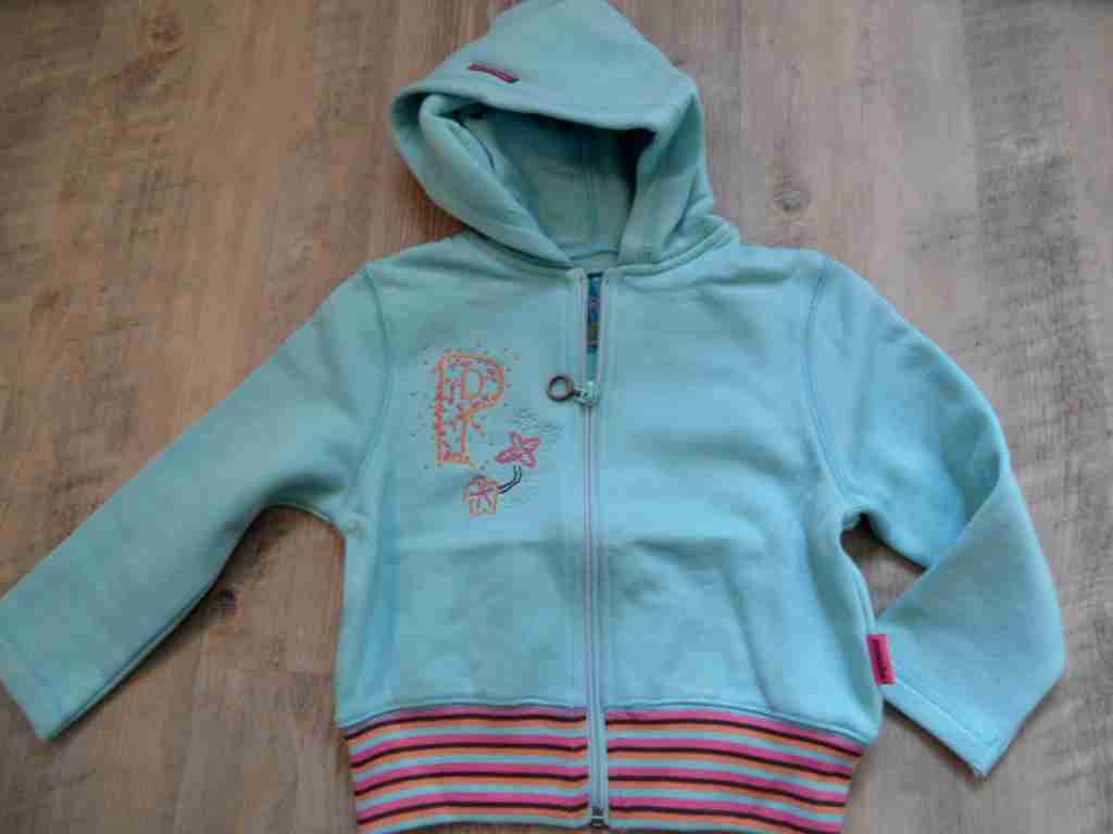 PAMPOLINA beautiful hooded sweat jacket let's rock light blue size 98 NWOT  ST817