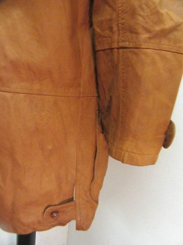 VINTAGE BURBERRYS LEATHER TRENCH COAT DUSTER JACKET SIZE 39.5" OR UK M - Picture 16 of 24