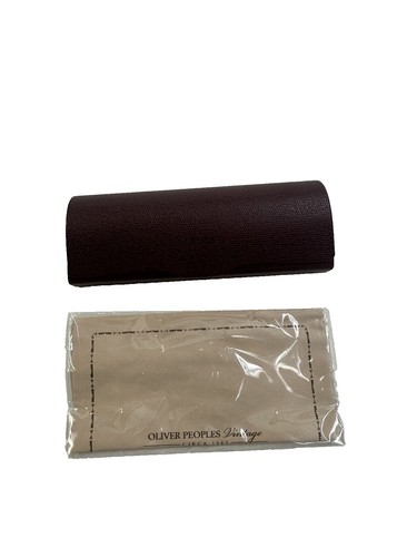 Oliver Peoples Los Angeles Hard Glasses Sunglasses Case & Cloth Magnetic Brown Oliver Peoples Sunglasses Case ONLY Brown Magnetic Closure  main image 2