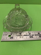 Vintage Small Cut Crystal Butter Dish with Dome Lid *Read