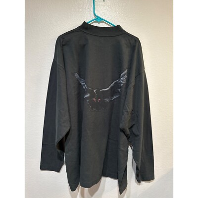 NWT Yeezy Gap Balenciaga XL Long Sleeve Black Dove Crewneck T 